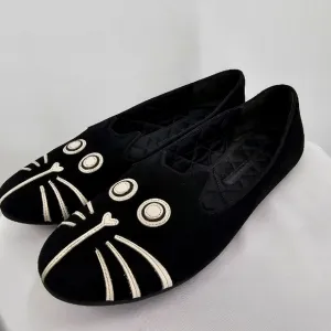 Marc by Marc Jacobs Black Suede Cat Face Loafers | Size 9.5