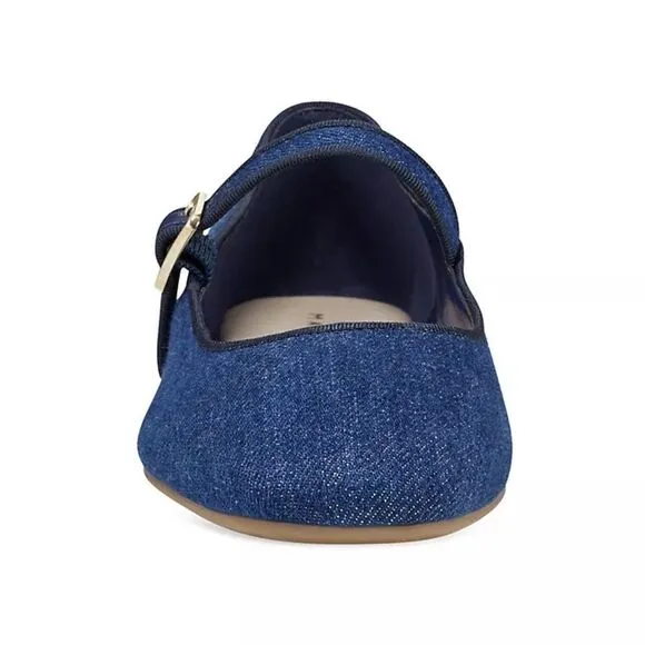 Marc Fisher Maryjane LTD Milailah2 Ballet Flats Dark Blue Denim NWT Size 6