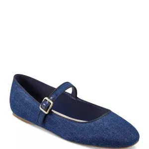 Marc Fisher Maryjane LTD Milailah2 Ballet Flats Dark Blue Denim NWT Size 6