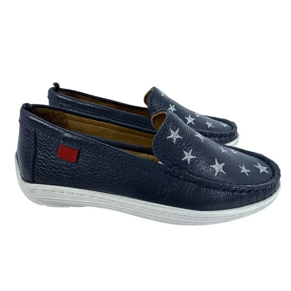 Marc Joseph Holland (Little Kid/Big Kid) (Navy Grainy/White Sole) Shoes Size 11