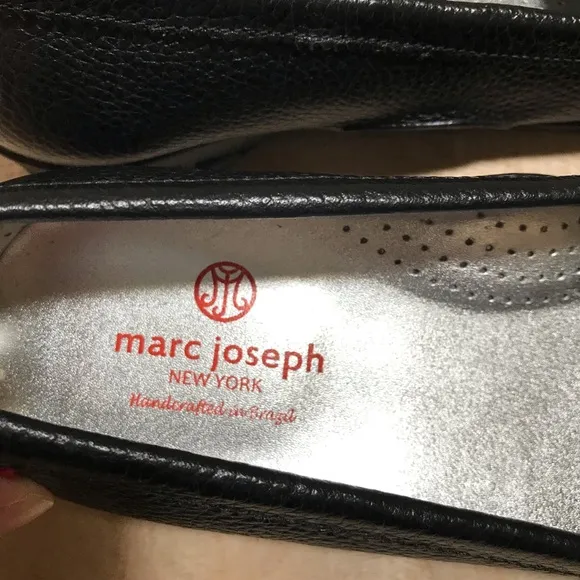 Marc Joseph Leather Black Loafers Size 11