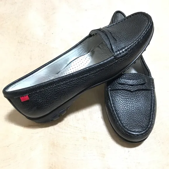 Marc Joseph Leather Black Loafers Size 11
