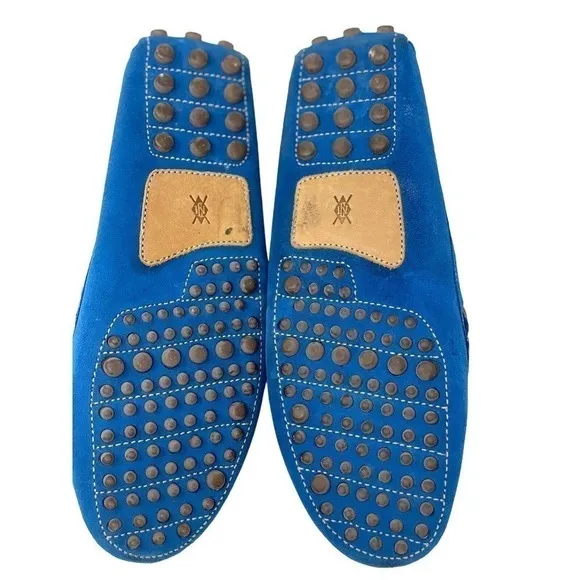 MARTIN Dingman Women’s Blue Suede Loafers SZ 38 Or Sz 7