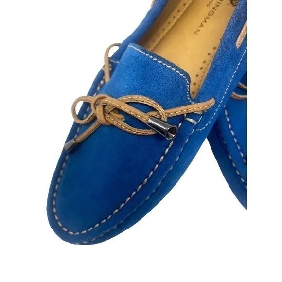 MARTIN Dingman Women’s Blue Suede Loafers SZ 38 Or Sz 7