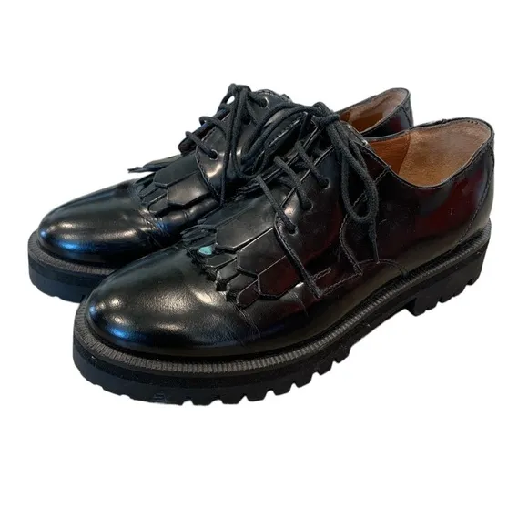 Max &amp; Co Apertura Kilt Lug Sole Lace Up Loafers