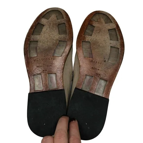 MEASPONTE Leather Slip-On Loafers Italian Soft