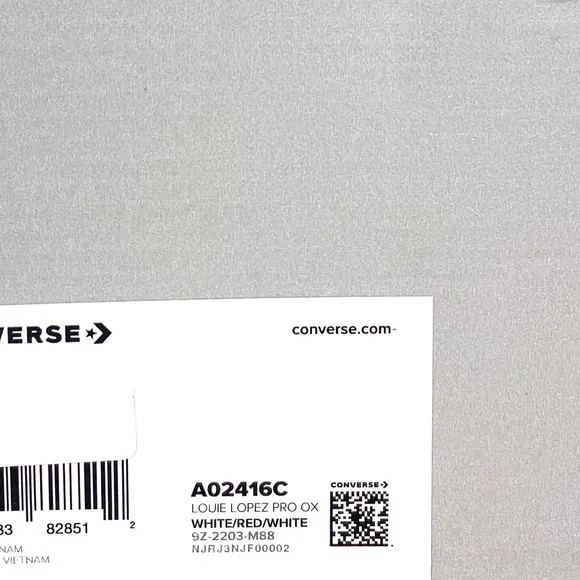 💖MEGA SALE💖Converse Louie Lopez Pro OX Low Top White Canvas Men’s A02416C