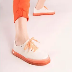 Melissa classic sneakers orange/white sz 6