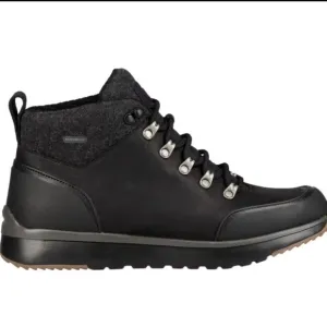 Men Ugg Olivert Waterproof Hiking Boots Size 7 black leather wool fleece lace up