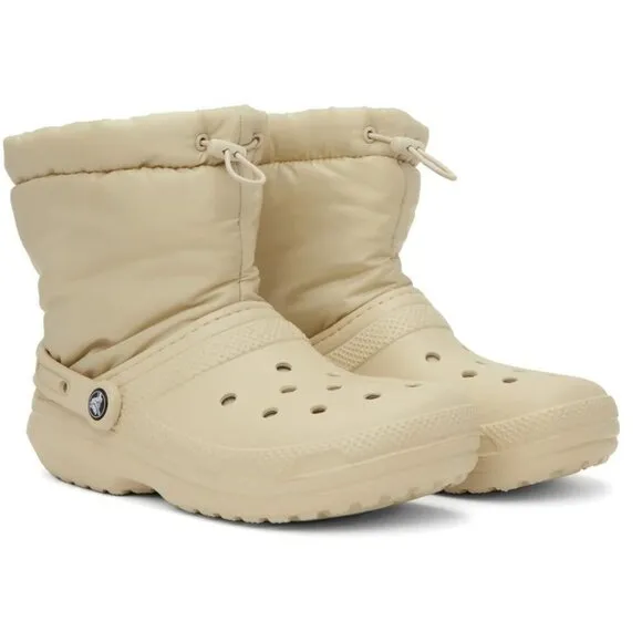 Mens CROCS Off-White Neo Puff Boots Size: 10 NEW