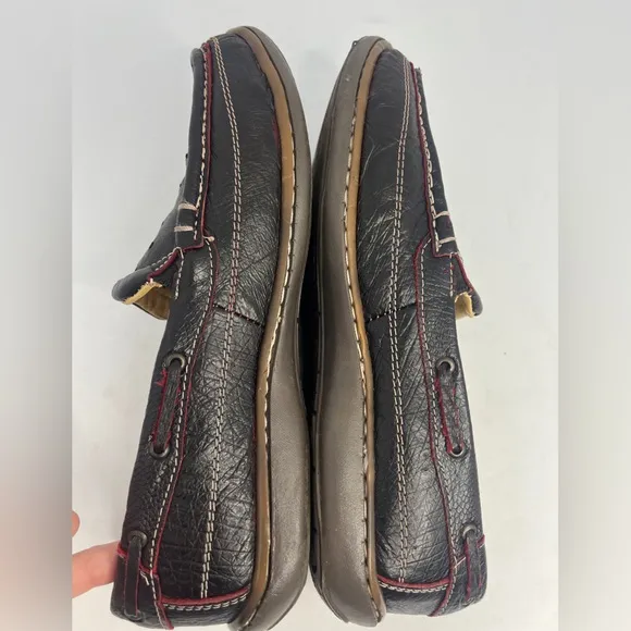 Mens Genuine Ostrich Skin Brown Loafers Slip On Shoes Size 8.5