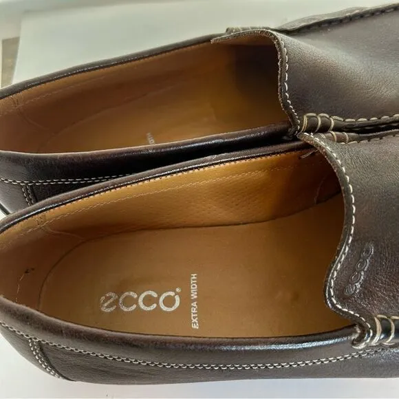 Men's Leather Moccasin by ECCO.  Size 12 dark brown