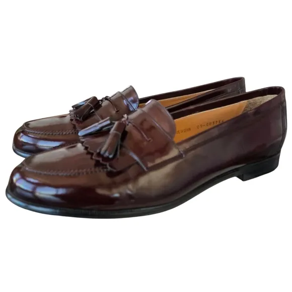 Mens Mezlan Santander Burgundy Italian Leather Tassel Luxury Loafers SZ 11.5