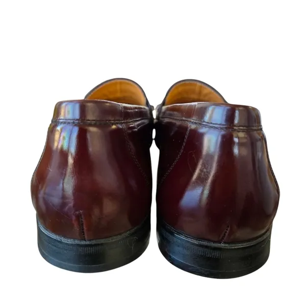 Mens Mezlan Santander Burgundy Italian Leather Tassel Luxury Loafers SZ 11.5