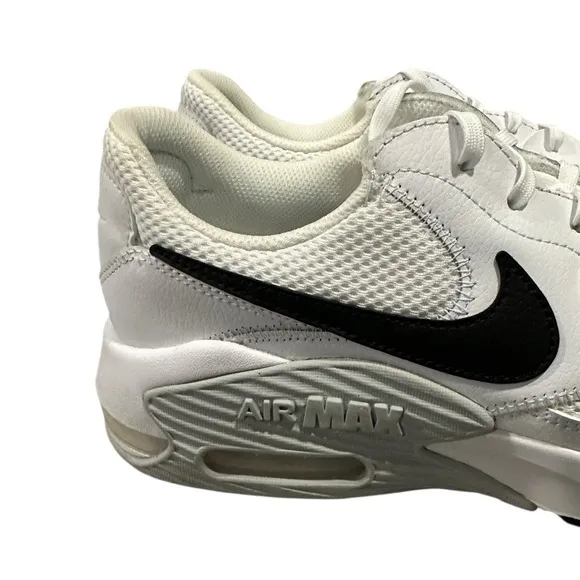 Men’s Nike Air Max Excee White, Pure Platinum, Black Swoosh Sneakers, Size 11.