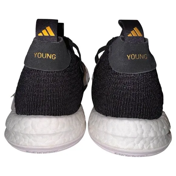 Mens Sneakers Size 9.5 Adidas Trae Young 2.0 Basketball Knit Upper Black/White