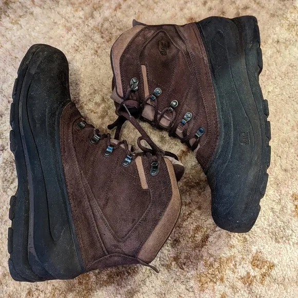 Mens Sorel Cold Mountain Thinsulate Brown Suede Lace Up Winter Boots Size 14 M