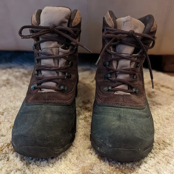Mens Sorel Cold Mountain Thinsulate Brown Suede Lace Up Winter Boots Size 14 M