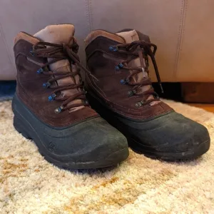 Mens Sorel Cold Mountain Thinsulate Brown Suede Lace Up Winter Boots Size 14 M