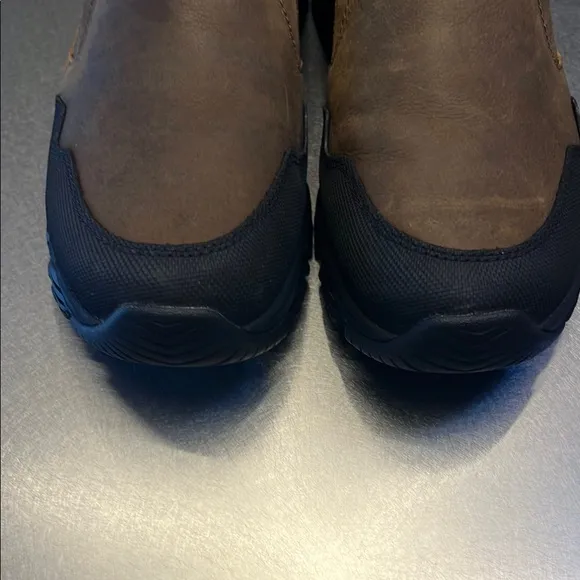 Men’s Tan Suede Slip-On Loafers with Black Soles—Barely worn