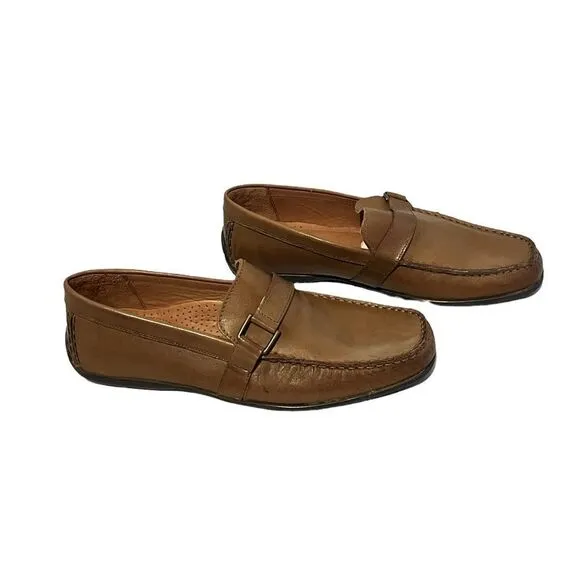 Men’s Giorgio Brutini Le Glove Brown Leather Driving Loafers Size 10 NWOT