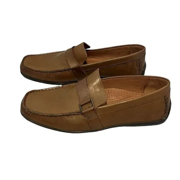 Men’s Giorgio Brutini Le Glove Brown Leather Driving Loafers Size 10 NWOT