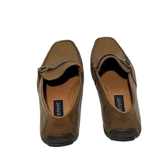 Men’s Giorgio Brutini Le Glove Brown Leather Driving Loafers Size 10 NWOT