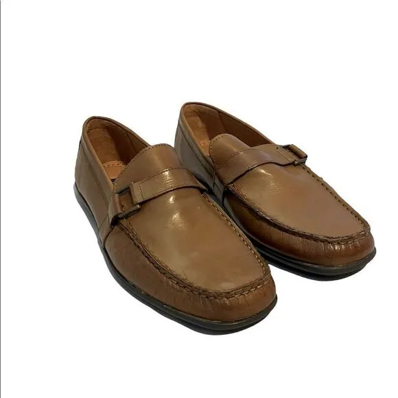 Men’s Giorgio Brutini Le Glove Brown Leather Driving Loafers Size 10 NWOT