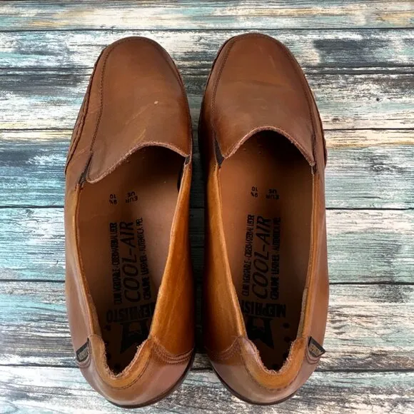 Mephisto Edlef Mens Sz 10 Loafers Casual Dress Slip On Comfort Apron Toe Leather