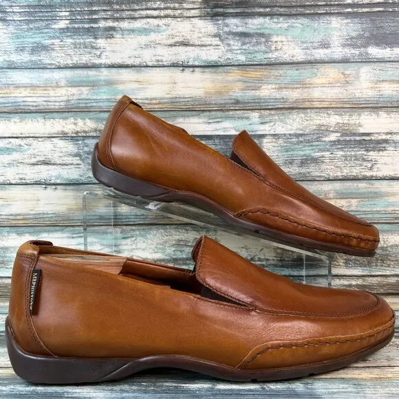 Mephisto Edlef Mens Sz 10 Loafers Casual Dress Slip On Comfort Apron Toe Leather