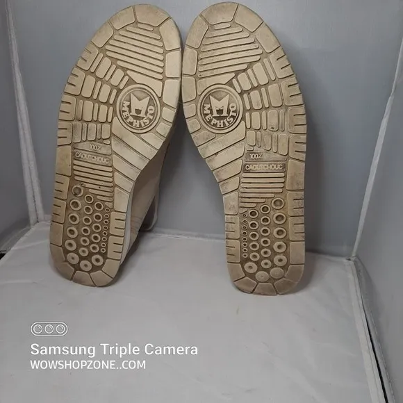 Mephisto Match Walking Shoes Womens Size 9.5 Cream Sports Unisex Loafers Comfort