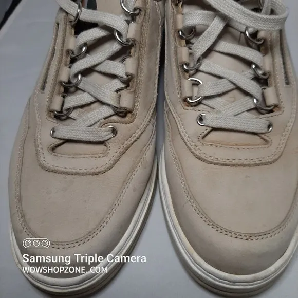 Mephisto Match Walking Shoes Womens Size 9.5 Cream Sports Unisex Loafers Comfort