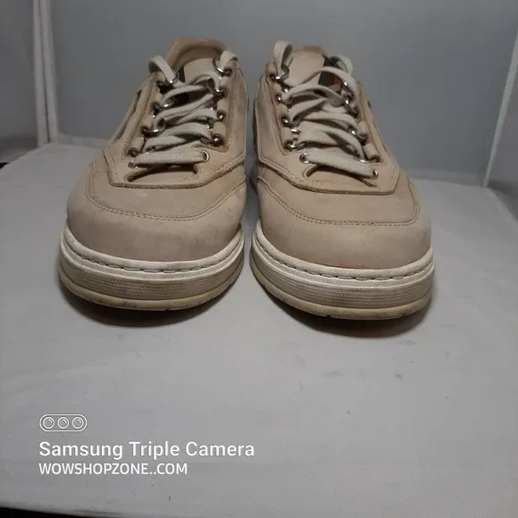 Mephisto Match Walking Shoes Womens Size 9.5 Cream Sports Unisex Loafers Comfort