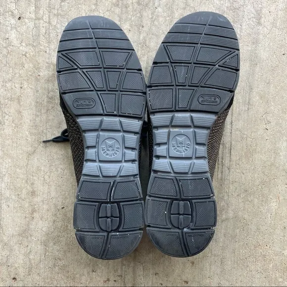 Mephisto | Yael Snakeskin Black Suede Sneakers 9.5