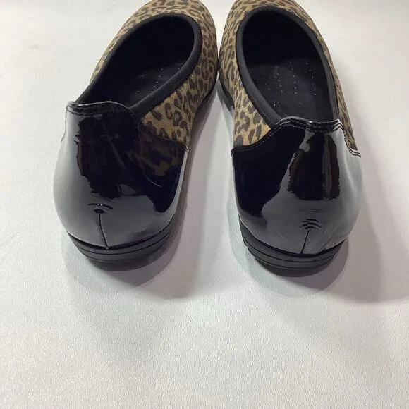Mephisto Emilie animal print classic ballet flat in dark Brown Size 11