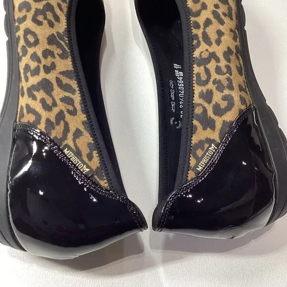 Mephisto Emilie animal print classic ballet flat in dark Brown Size 11