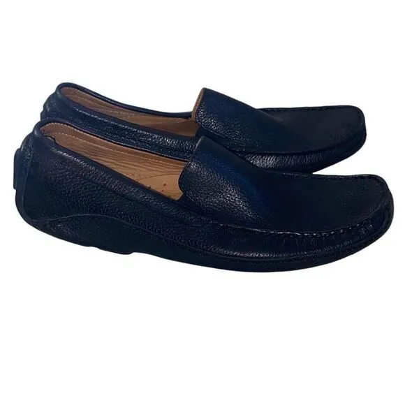 Mercanti Fiorentini Relax Driving Loafers Shoe Black Slip On Moc Toe Mens 10M