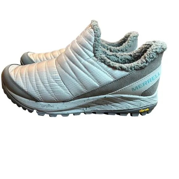 Merrell Antora Sneakers Moc Ripstop Upper Vibram Soles NEW Size 10 Silver/Gray