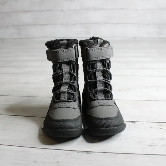 Merrell Baby Boy Winter Snow Boots Infant Size 5 Black Gray