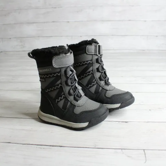 Merrell Baby Boy Winter Snow Boots Infant Size 5 Black Gray