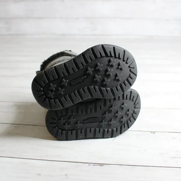 Merrell Baby Boy Winter Snow Boots Infant Size 5 Black Gray