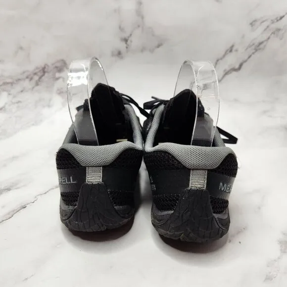 Merrell Trail Glove 5 Black Grey Barefoot Shoes Sneakers Minimalist Women's 8.5