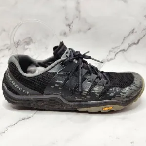 Merrell Trail Glove 5 Black Grey Barefoot Shoes Sneakers Minimalist Women's 8.5