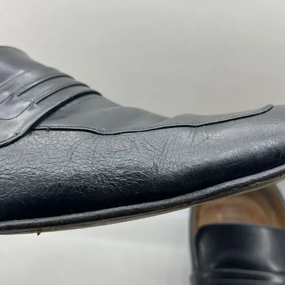 Mezlan Benito Slip On Loafers Men Size 13 Black Leather Close Toe Comfort Shoes