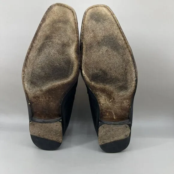 Mezlan Benito Slip On Loafers Men Size 13 Black Leather Close Toe Comfort Shoes