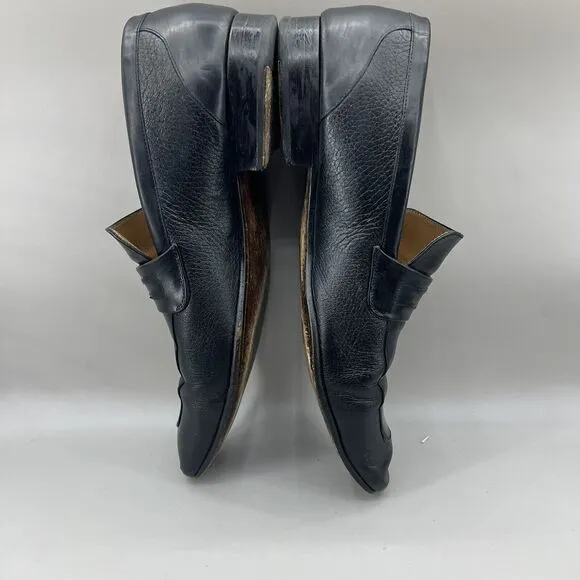 Mezlan Benito Slip On Loafers Men Size 13 Black Leather Close Toe Comfort Shoes