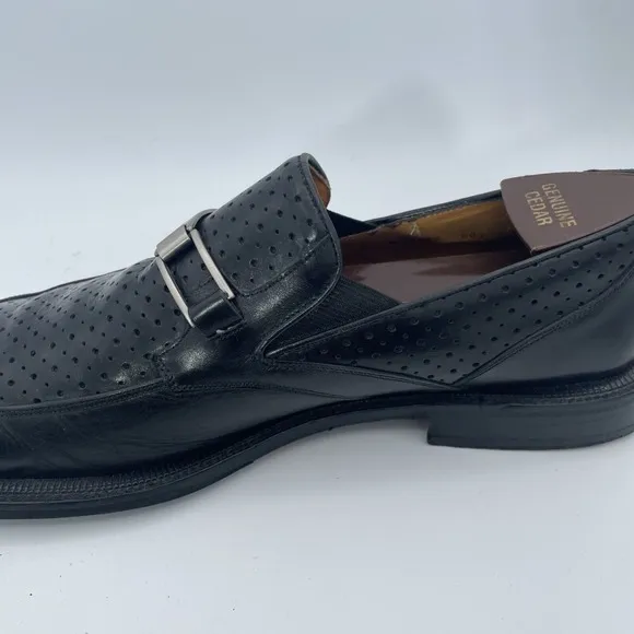 Mezlan Mens Dress Shoes Size 9.5 M Horse Bit Loafers Black Leather Spain