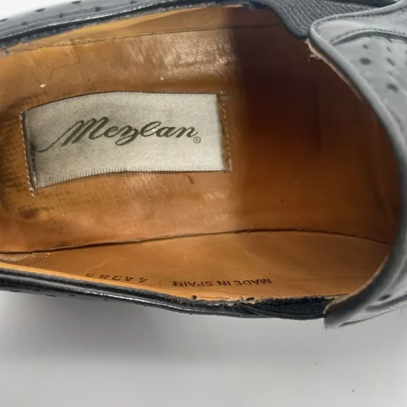 Mezlan Mens Dress Shoes Size 9.5 M Horse Bit Loafers Black Leather Spain