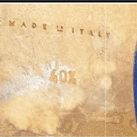 M.Gemi Italian 🇮🇹 Blue 🔵 Suede Leather Unlined Slip On Loafers Leather Sole