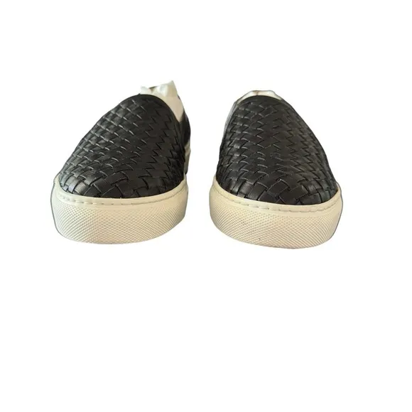 M.Gemi Womens Black Woven Leather Slip On Cerchio Sneakers Size 7.5 Eu 38.5